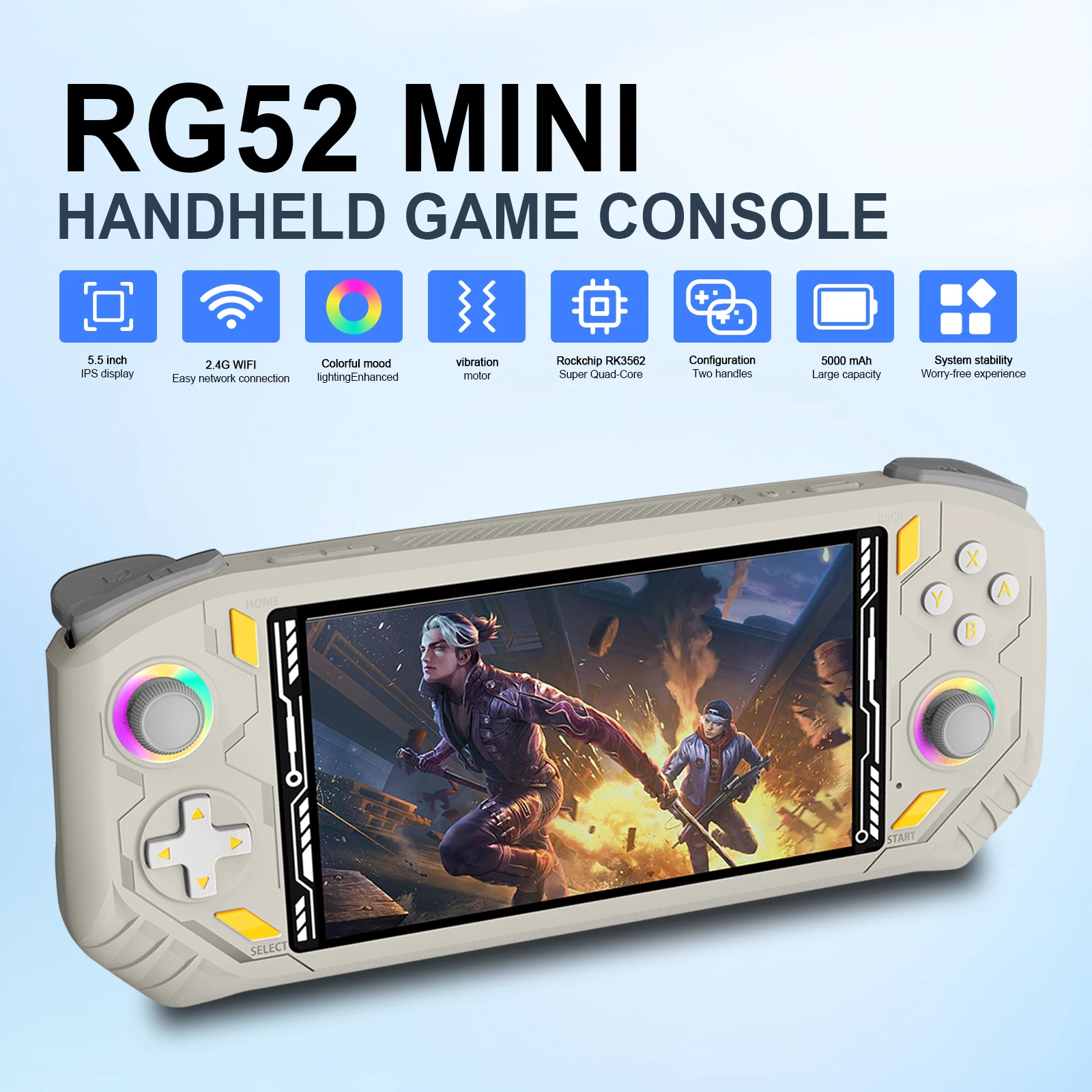 Gaming Console G90 - Rg52 mini console de jogos portátil