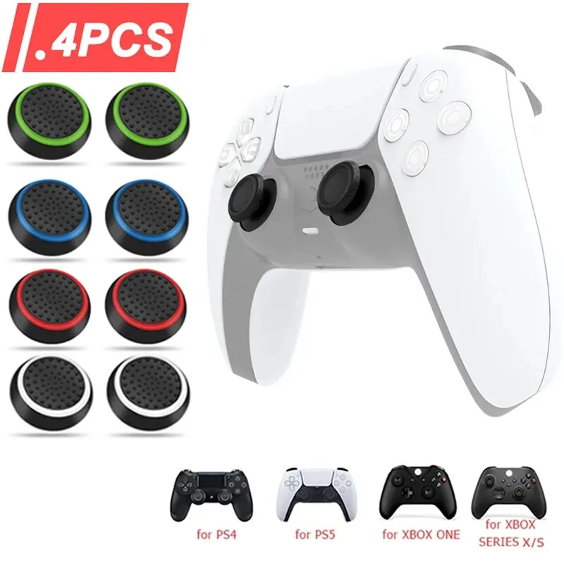 Gaming Console Pc - 4PCS Capas de Silicone para Thumbsticks