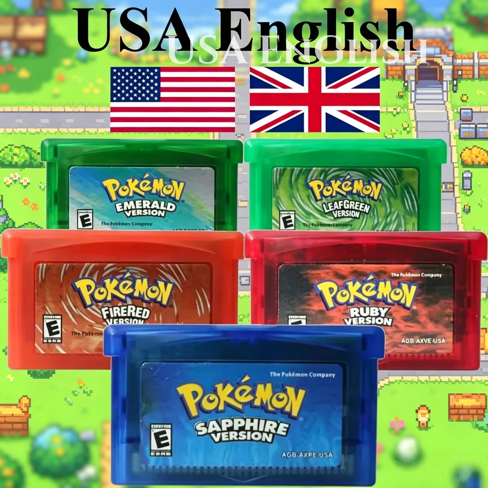 Gaming Console Video - Cartucho de Jogo GBA Série Pokémon