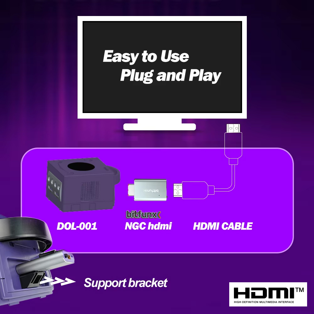 Vídeo HDMI Bitfunx GC ™   Adap - Gaming Console Video avaliação e preço